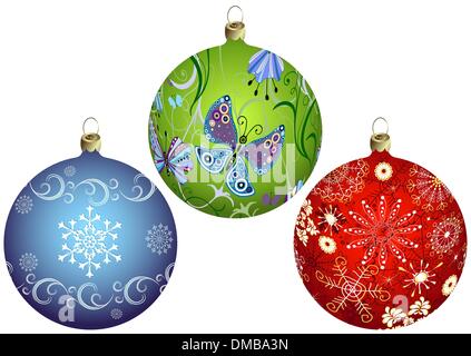 Set Christmas`s  balls Stock Vector